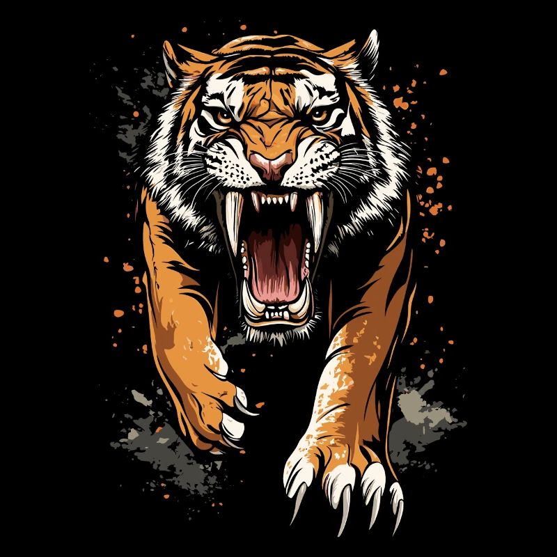 Saber-toothed tiger Smilodon Big cat Sabertooth tiger