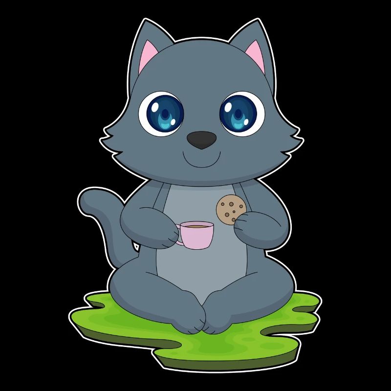 Cat Coffee Cookie