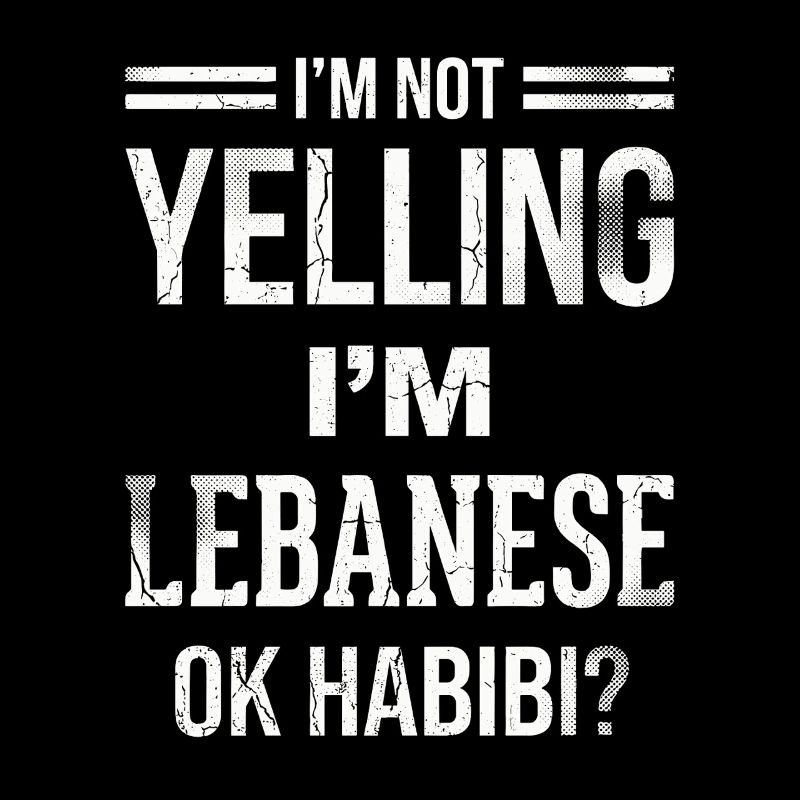 Nicht schreien, ich bin Libanese, okay, Habibi.