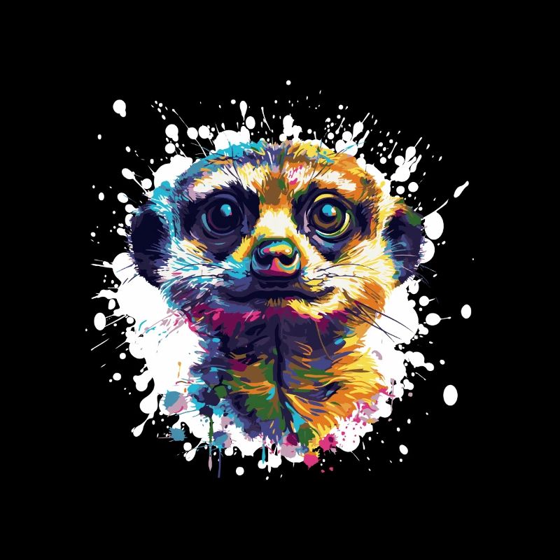 Éclaboussure de portrait de suricate