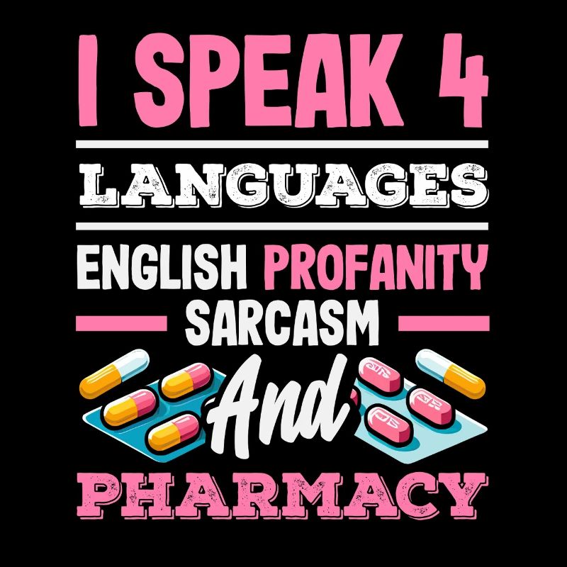 Speak 4 Languages Funny Pharmacist
