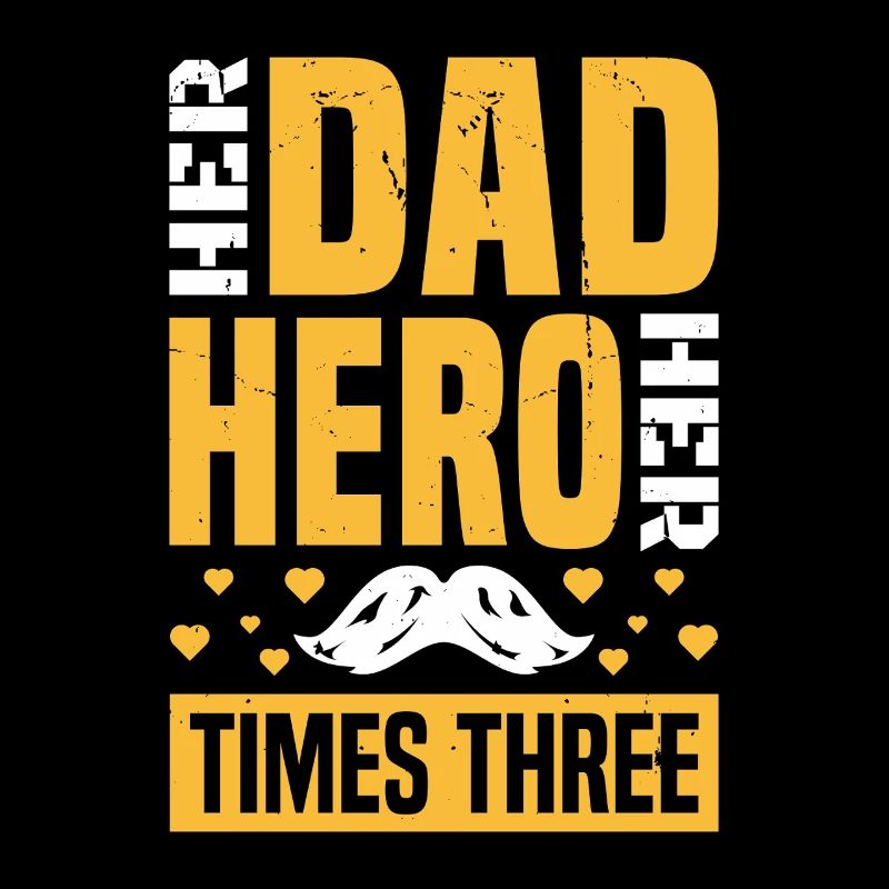 Papa Vater von drei Mädchen Töchtern