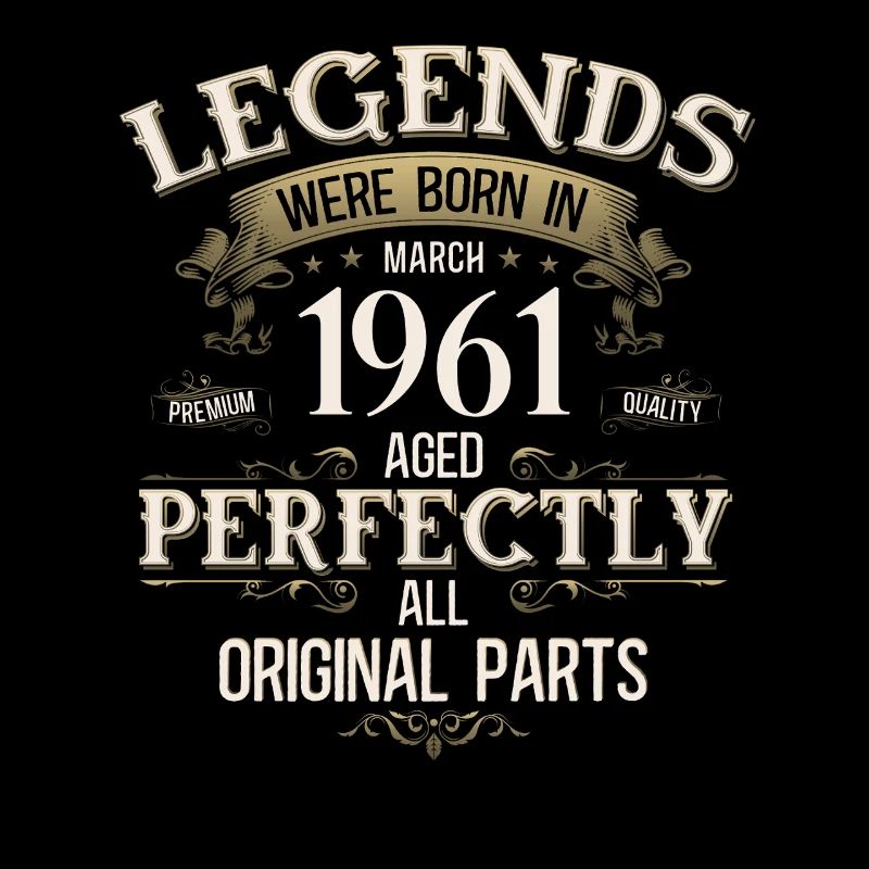 65. Geburtstag Geschenk Mann Vintage März 1961