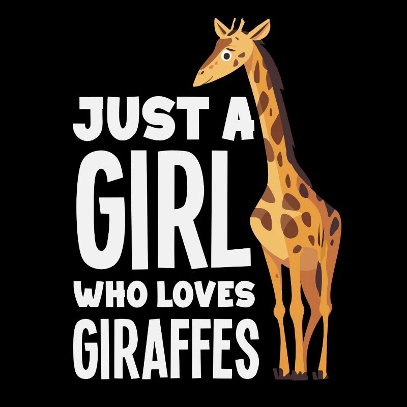 Nur ein Mädchen das Giraffen liebt