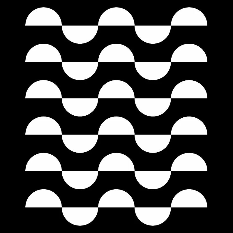 Monochrome Wave Arc Repeat
