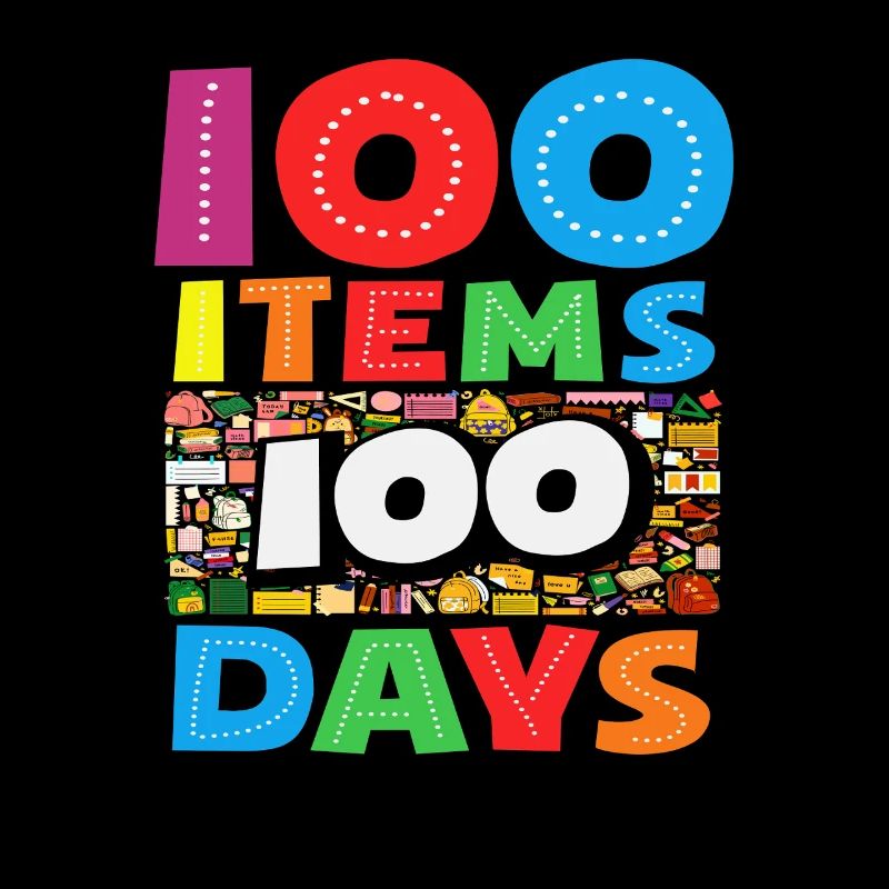 100 Schulsachen 100 Tage Schule Design