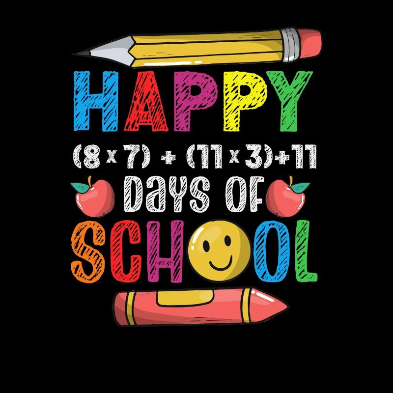 100 Days School Math Equation Formula