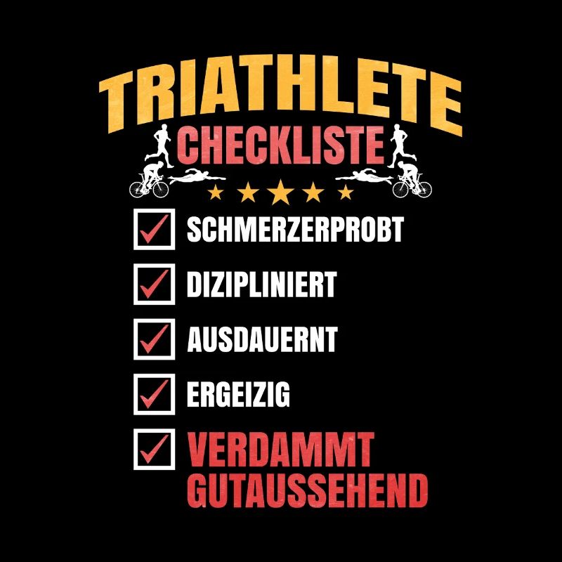 Triathlet Checkliste Motiv