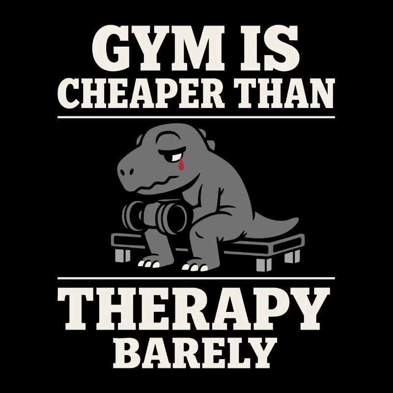 Emo Dinosaurier Lustiges Gym Sad Workout Lifting