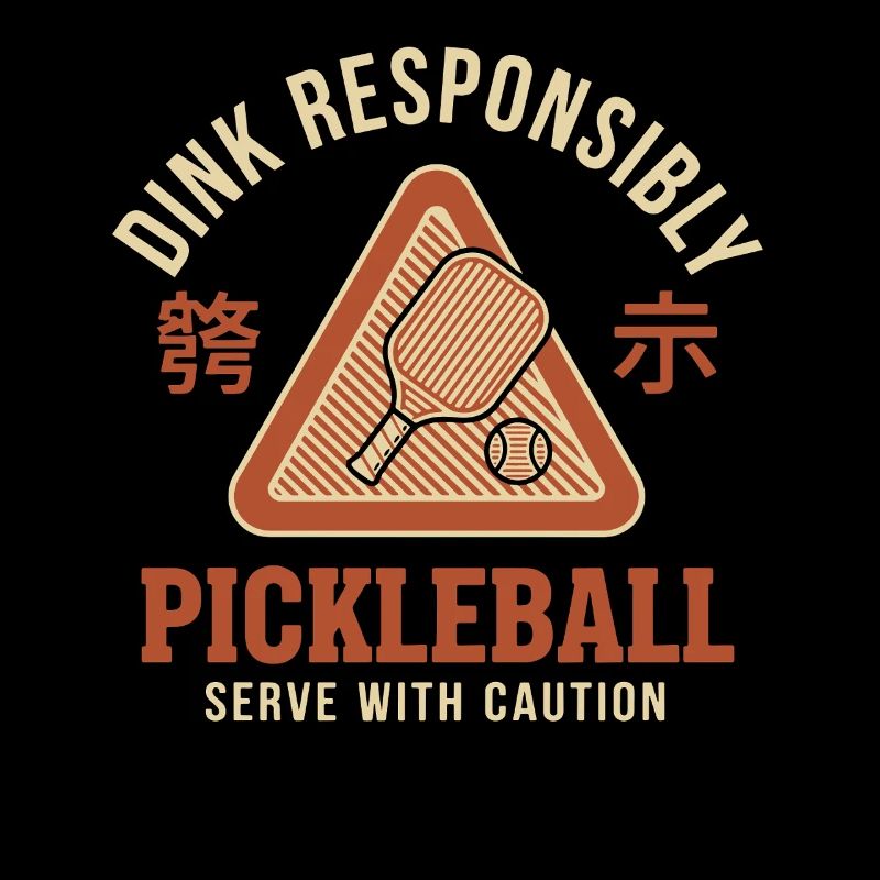 Pickleball Funny Player Dink Responsibly Caution