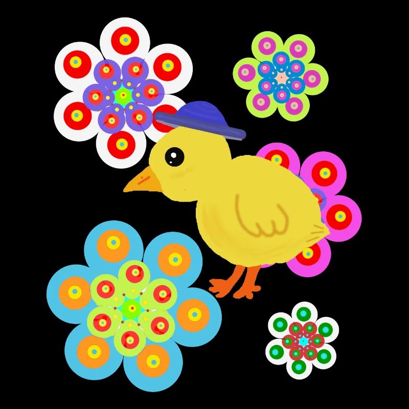 Retro Spring Summer Retro Chick Chicken