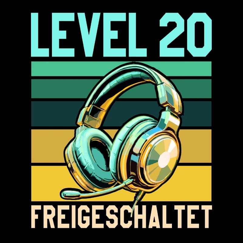 20. Geburtstag Junge Mädchen Gaming Level 20 Jahre