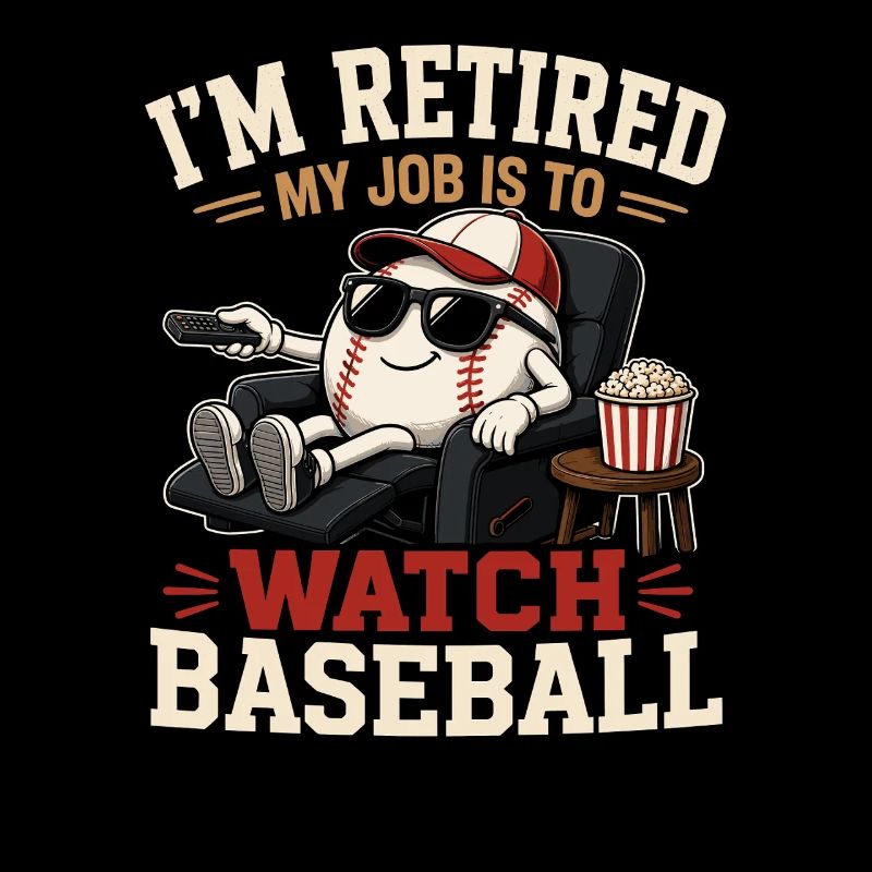 Salon de baseball pour la retraite avec pop-corn