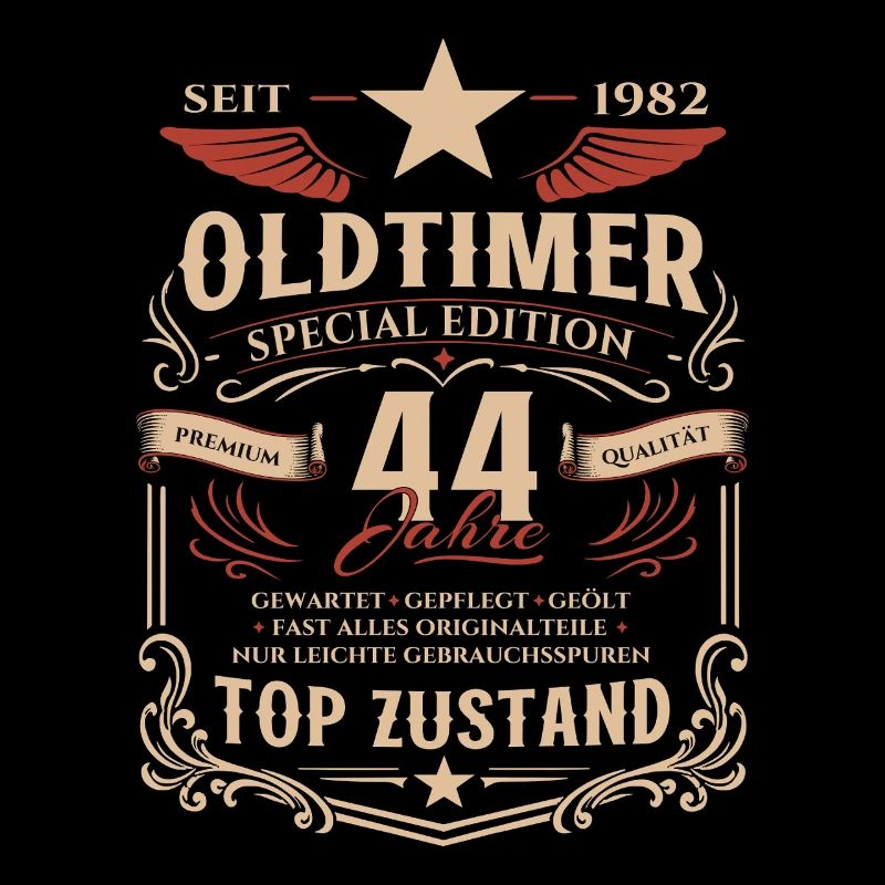 44. Geburtstag Geschenk Mann Oldtimer Vintage 1982