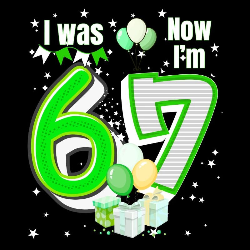 Ich war 6 Jetzt bin ich 7 Geburtstagsshirt Kinder 7 Geburtstag
