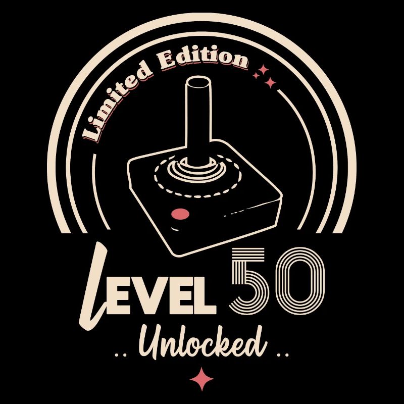 Design Badge Level 50 Retro Console