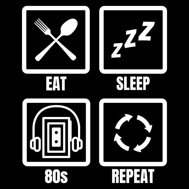 Manger dormir 80s Répéter