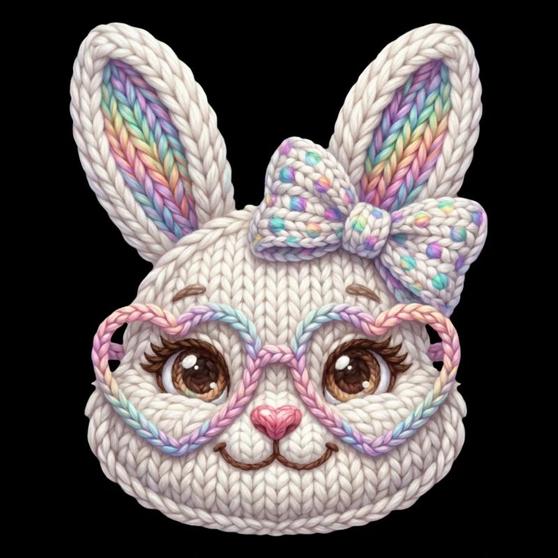 Easter Bunny Sunglasses Bow Faux Yarn Easter