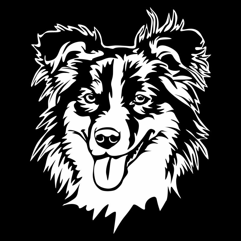 Australian Shepherd Head "Black Edition"