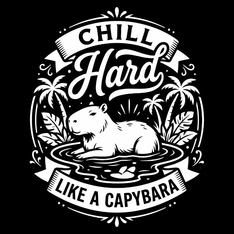 Chill Hard Capybara Vibes