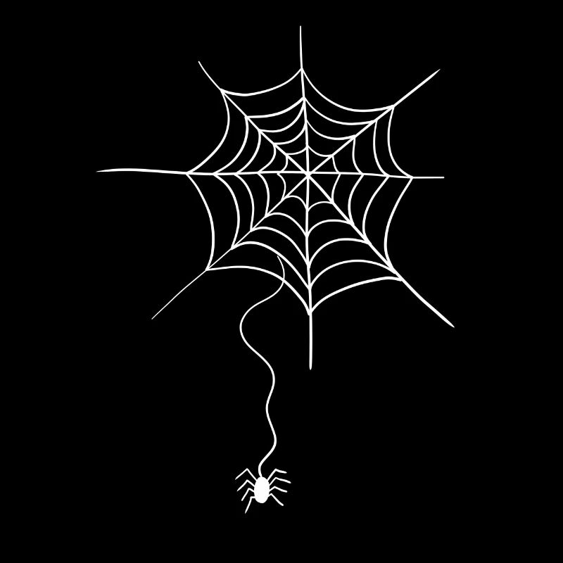 Spinne im Spinnennetz I Halloween I Comic