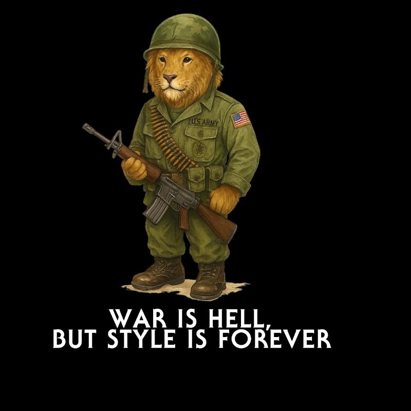 Creative military-friendly lion design