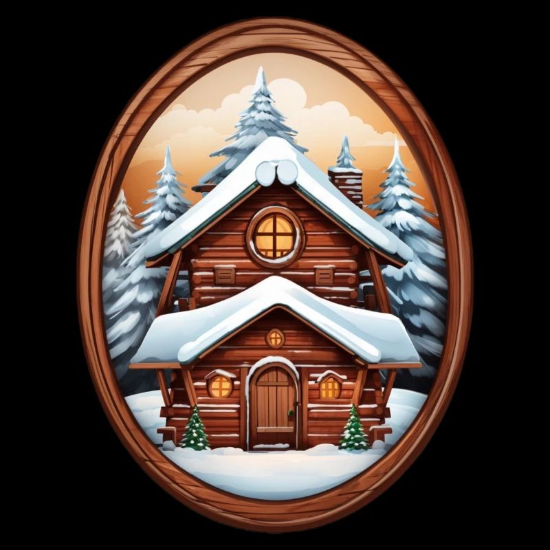 Cabane en bois, maison de Noël