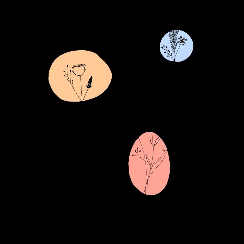 Fleurs pastelées Dessin délicat au trait