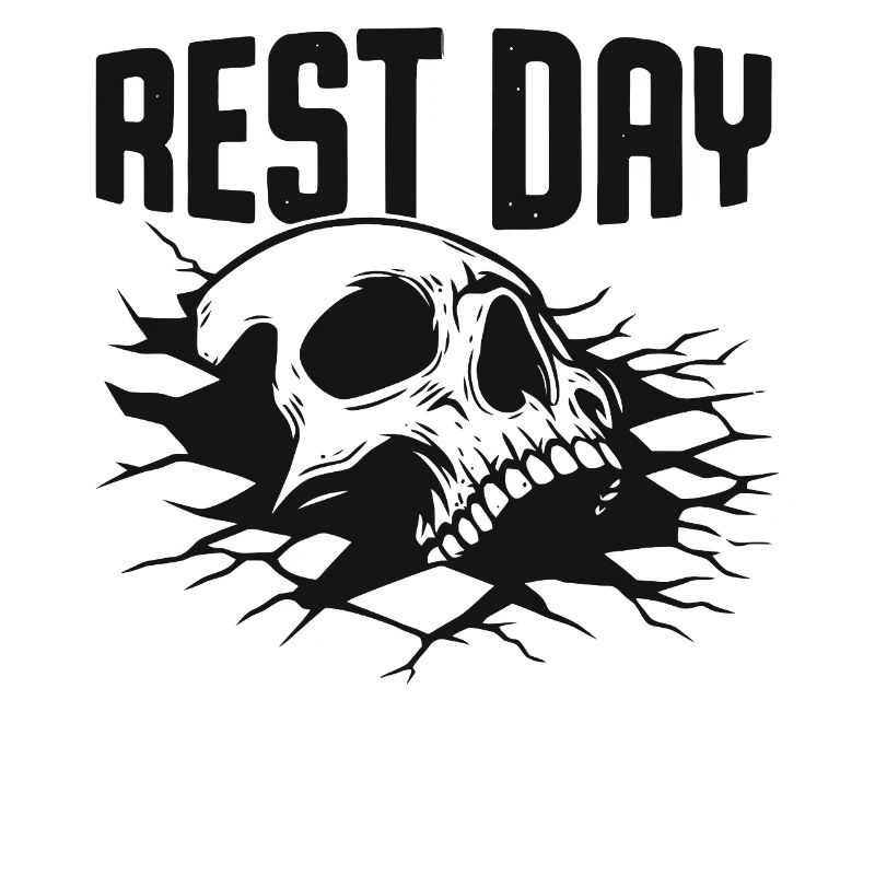 Rest Day Skull Graphic Tee