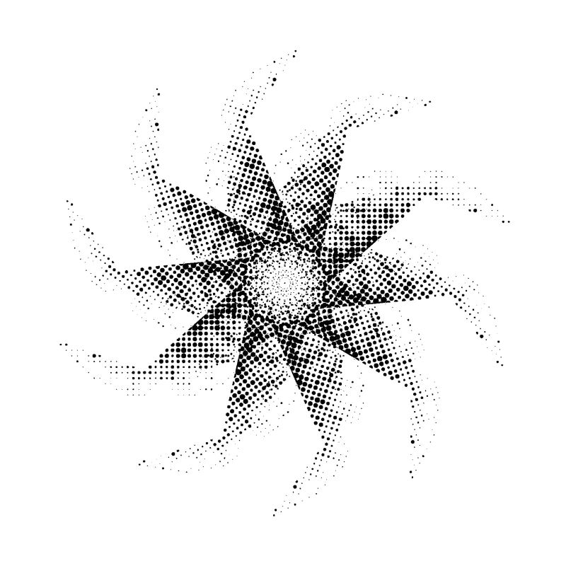 dotted shape gyroscopic polygon pinwheel