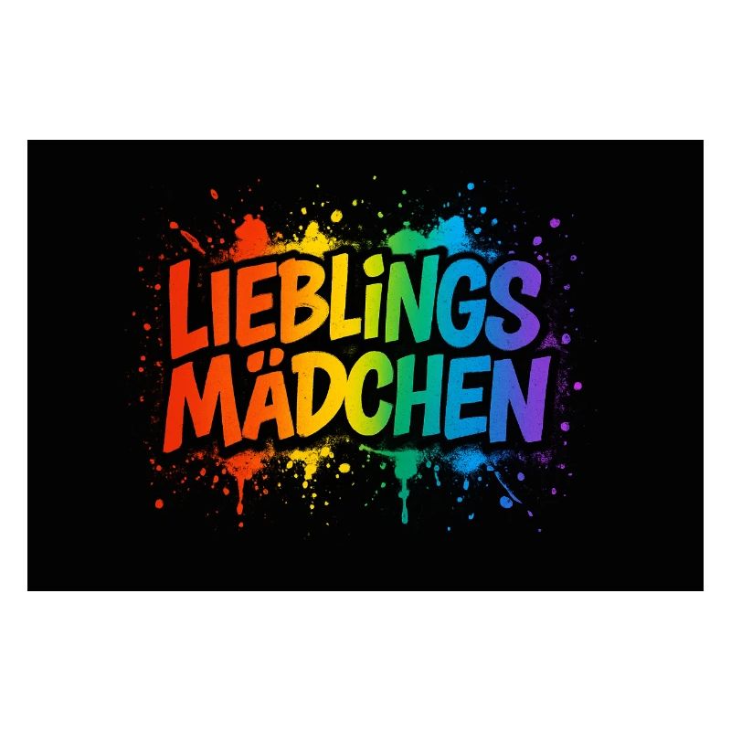 Lieblingsmädchen – Buntes Graffiti mit Farbspritze