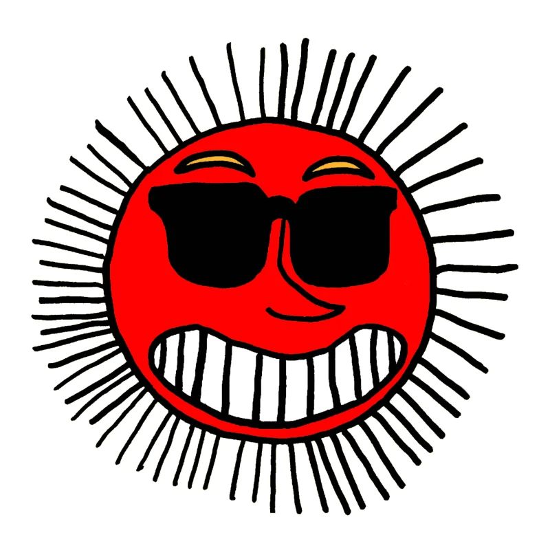 Smiling Sun with Glasses