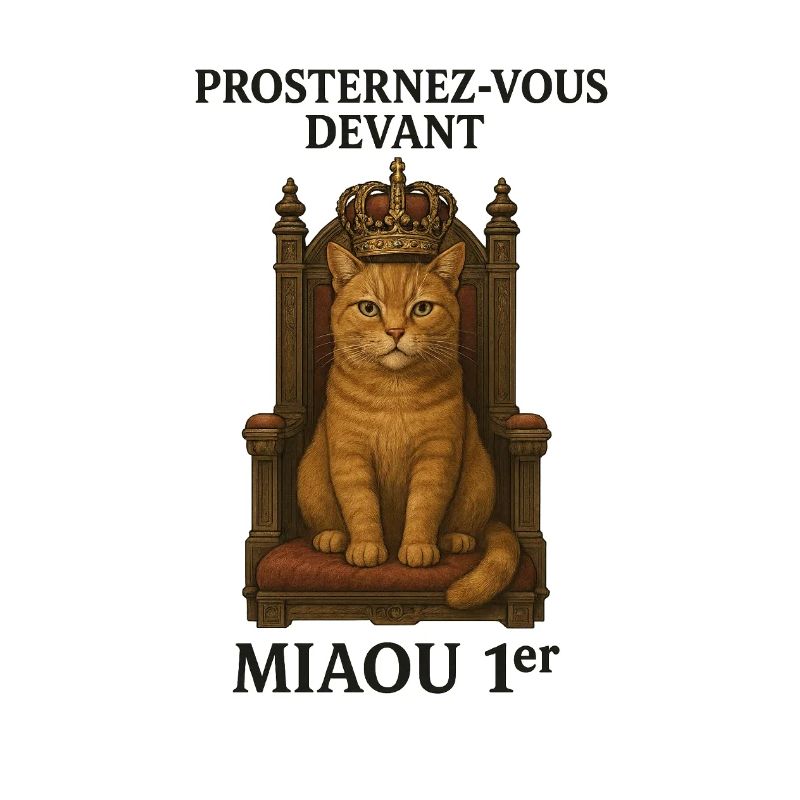 Chat Royal sur son Trône