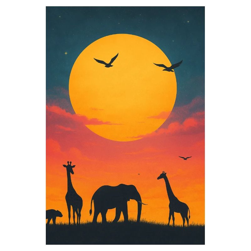 Savanes Coucher de soleil