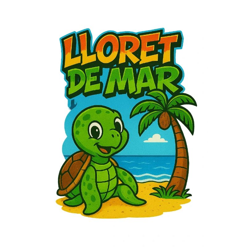 Lloret de Mar turtle cartoon beach