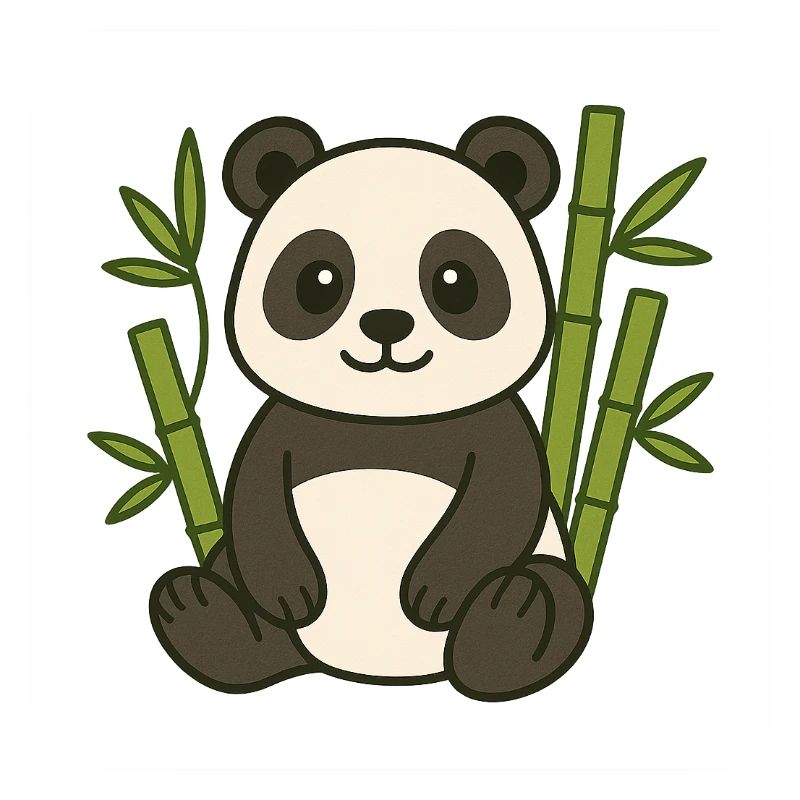 Panda dans la forêt de bambous