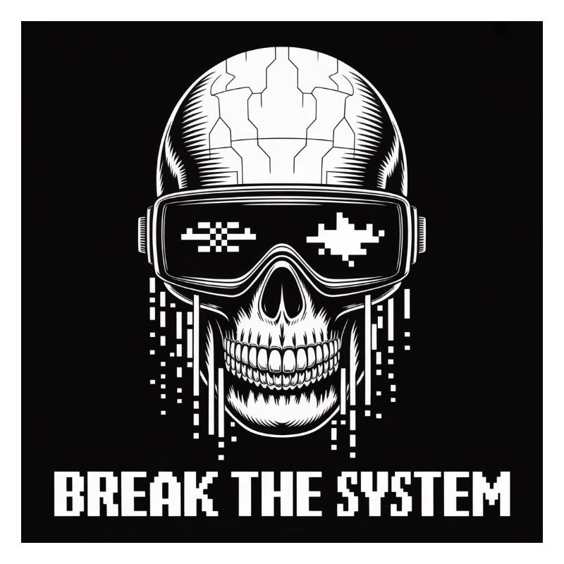 Cyberpunk Skull Break the System