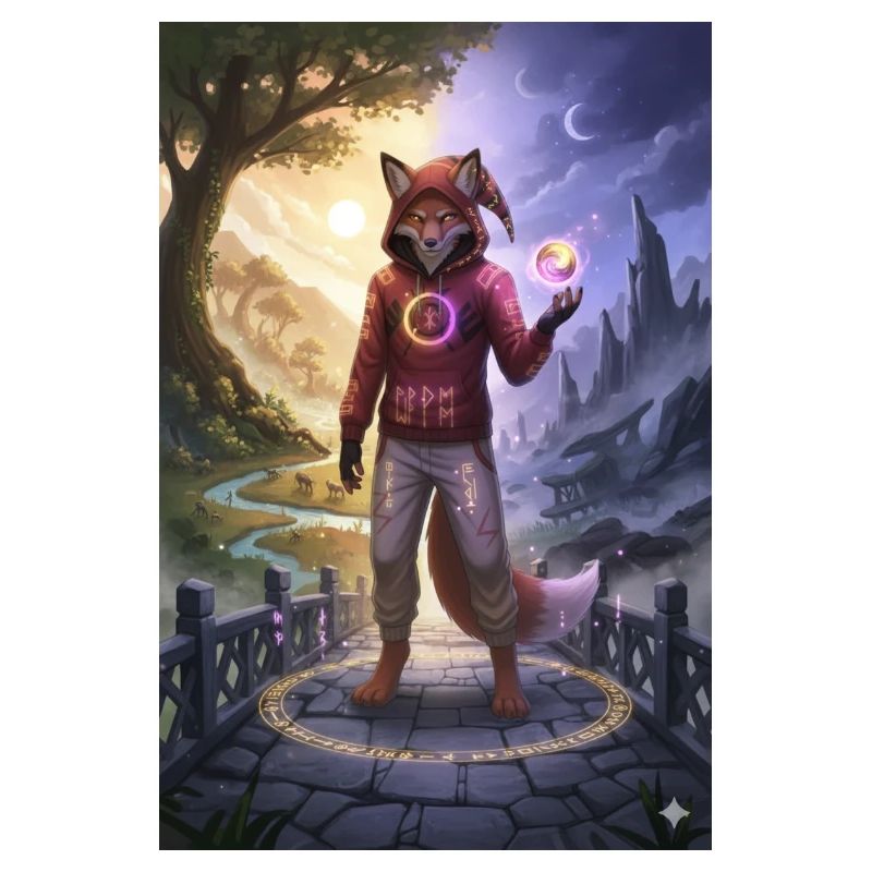 Fox in the moonlight