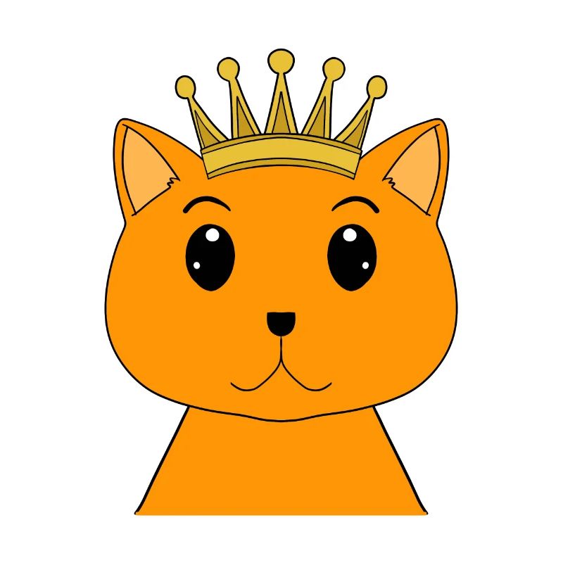 Chat avec couronne - Chat persan avec couronne