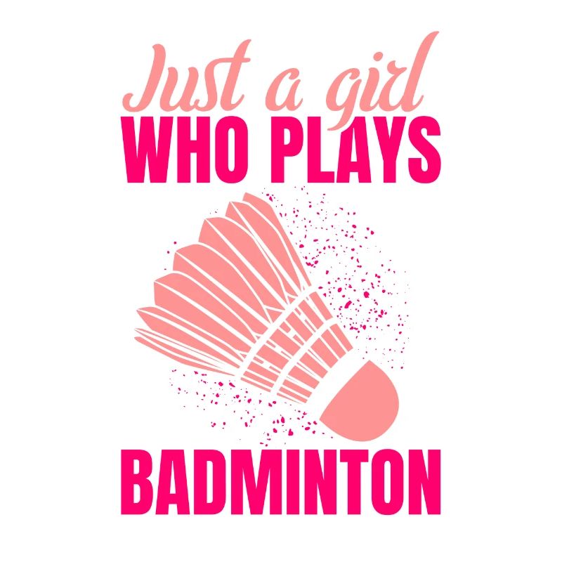 Nur ein Mädchen das Badminton spielt