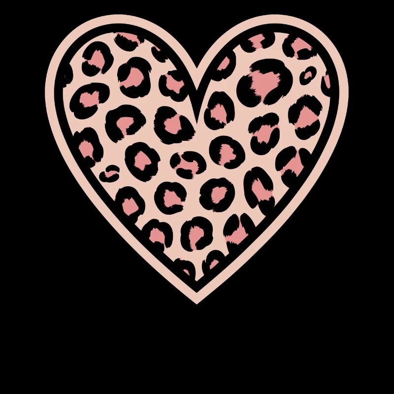 Leopard heart pattern
