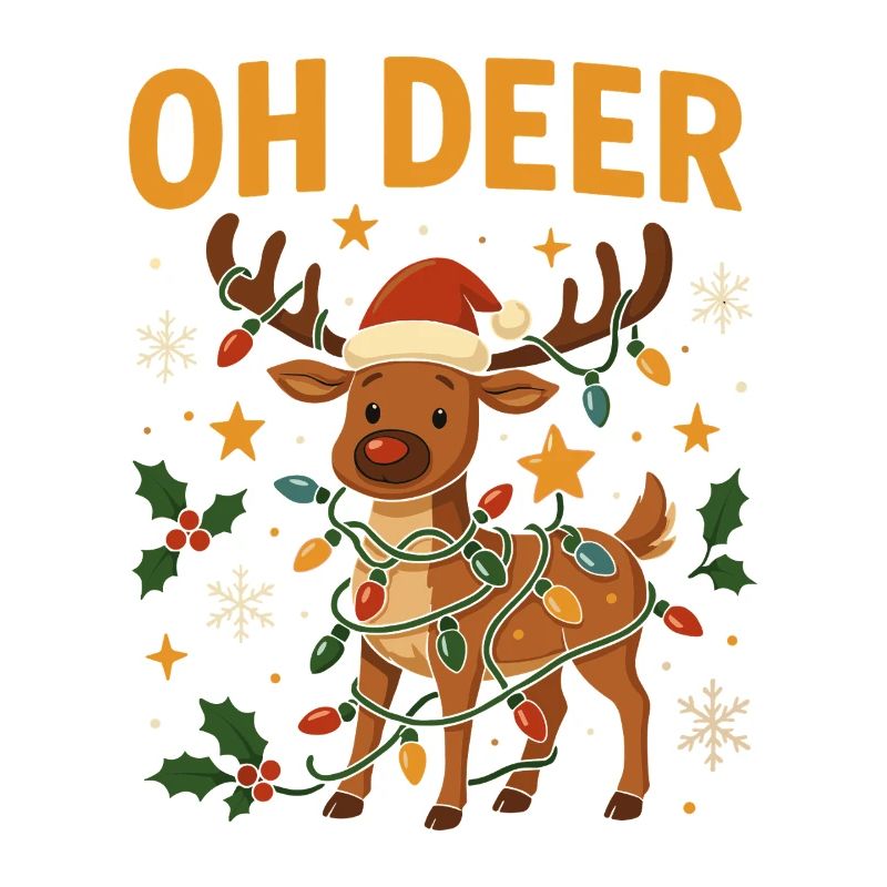 Conception de Noël de renne mignon