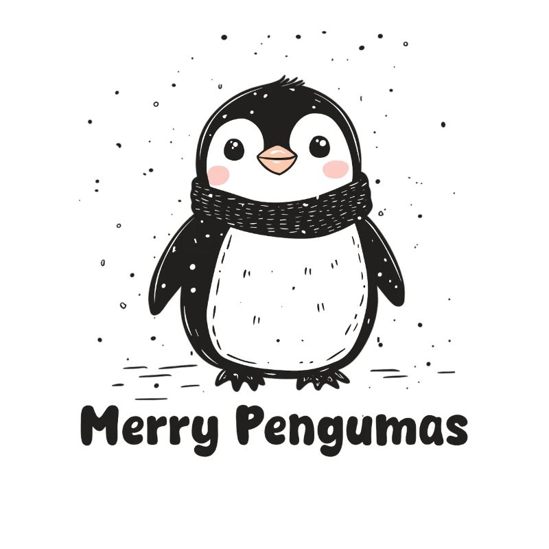 Joyeuses manchots, mignons manchots de Noël
