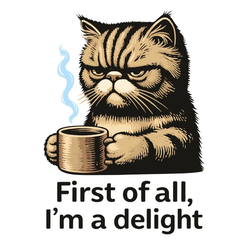 Cat and coffee: first delight