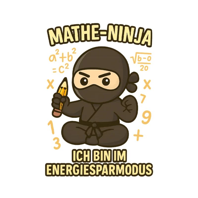 Funny math ninja for math teacher