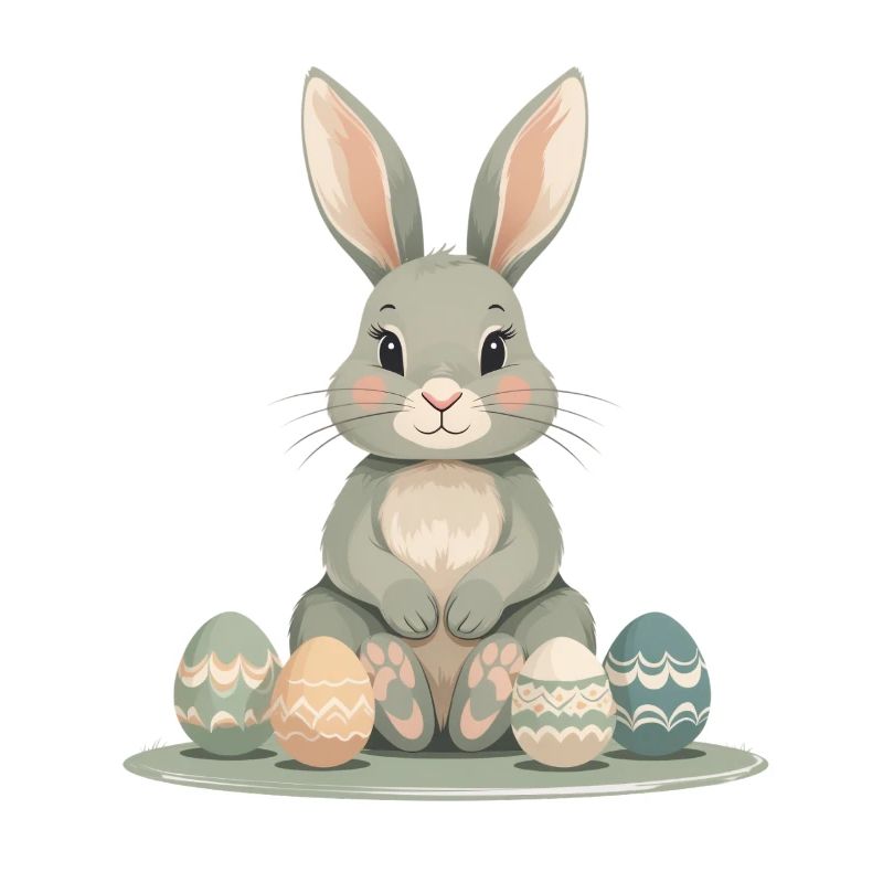 Pastel Bunny Easter Eggs