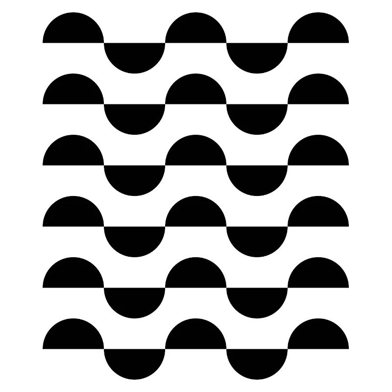 geometric wavy circles pattern design