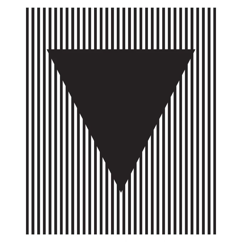 Inverted Triangle on Striped Field