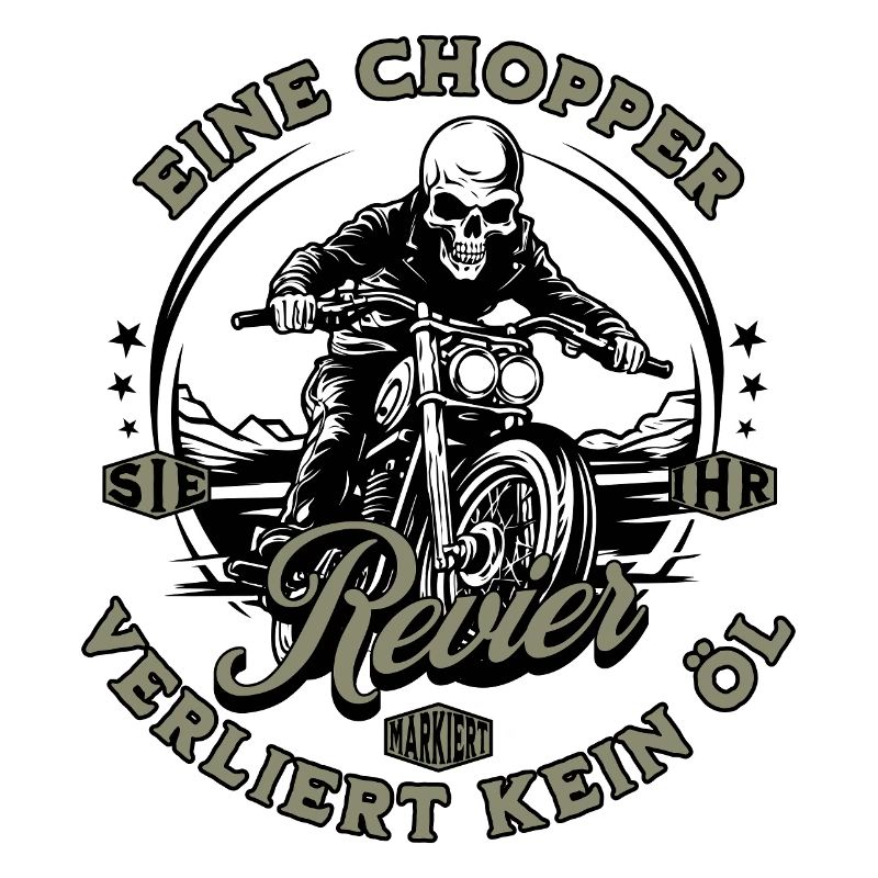 Motorrad Biker Chopper Skelett