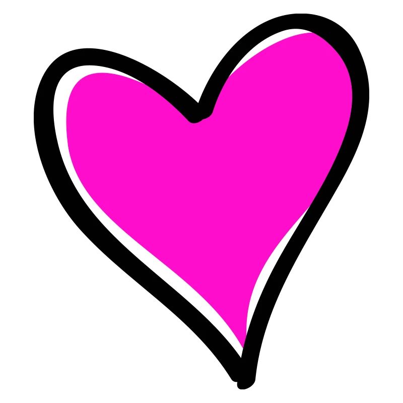 Bright Pink Heart Motif